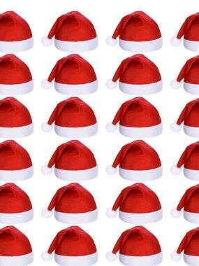 24 Pcs Soft Santa Hats what a fun gift for teachers, classes or work❤️